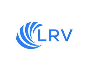LRV Flat accounting logo design on white background. LRV creative initials Growth graph letter logo concept. LRV business finance logo design.

