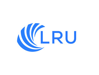 LRU Flat accounting logo design on white background. LRU creative initials Growth graph letter logo concept. LRU business finance logo design.
