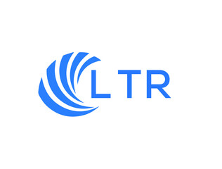 LTR Flat accounting logo design on white background. LTR creative initials Growth graph letter logo concept. LTR business finance logo design.
