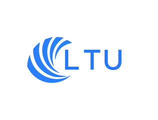 LTU Flat accounting logo design on white background. LTU creative initials Growth graph letter logo concept. LTU business finance logo design.
