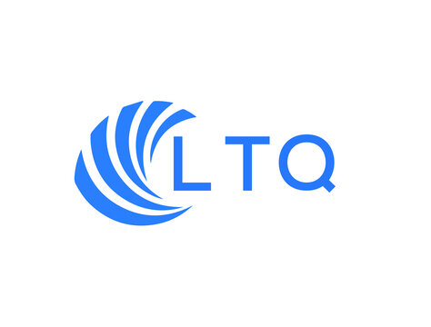 LTQ Flat accounting logo design on white background. LTQ creative initials Growth graph letter logo concept. LTQ business finance logo design.
