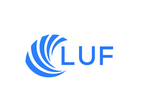 LUF Flat accounting logo design on white background. LUF creative initials Growth graph letter logo concept. LUF business finance logo design.
