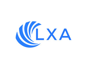 LXA Flat accounting logo design on white background. LXA creative initials Growth graph letter logo concept. LXA business finance logo design.
