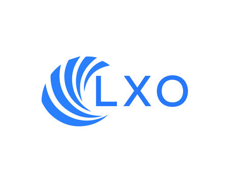 LXO Flat accounting logo design on white background. LXO creative initials Growth graph letter logo concept. LXO business finance logo design.
