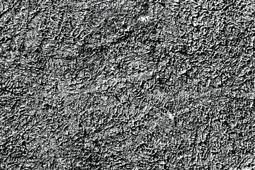 Grunge texture of rough uneven plaster. The outer part of the wall, peeling plaster. Urban background. Vector illustration. Overlay template