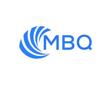 MBQ Flat accounting logo design on white background. MBQ creative initials Growth graph letter logo concept. MBQ business finance logo design.
