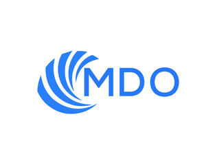 MDO Flat accounting logo design on white background. MDO creative initials Growth graph letter logo concept. MDO business finance logo design.
