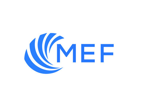 MEF Flat accounting logo design on white background. MEF creative initials Growth graph letter logo concept. MEF business finance logo design.
