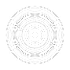 Outline drawing or sketch of cylindrical device