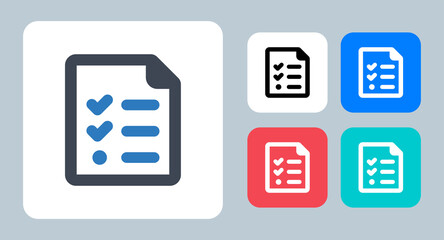 Fototapeta premium Checklist icon - vector illustration . Checklist, Checkmark, List, Report, Tasks, To do list, Tick, Questionnaire, check, mark, line, outline, flat, icons .