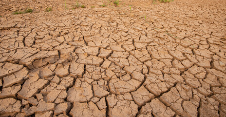 dry land in the dry season Drought, ground cracks, no hot water. Lack of humidity effect from...