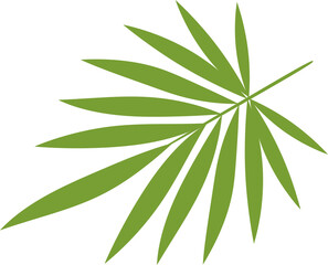 Tropical leaves clipart design illustration