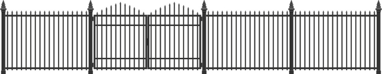 Gate and fence made from steel