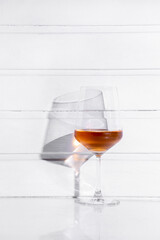 White wine in a glass