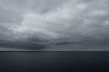 sea and sky with the storm