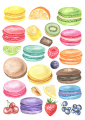 Watercolor Macarons