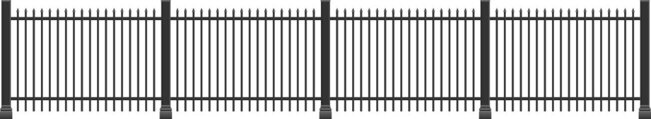 Realistic steel fence 