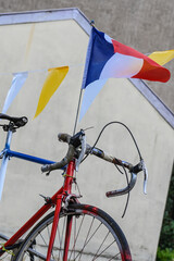 velo cycliste cyclisme course tour france drapeau francais
