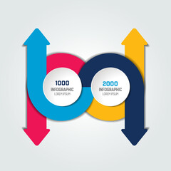 4 step arrow diagram, scheme, infographic.