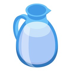 Milk jug icon isometric vector. Fresh calcium. Farm food