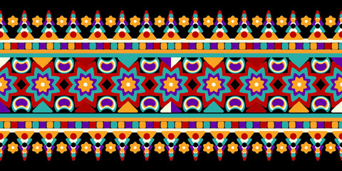 seamless ethnic pattern design.Geometric ethnic oriental ikat pattern traditional Design.Geometric ethnic oriental pattern traditional Design for background,carpet,clothing,wrapping,fabric,embroidery
