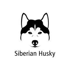 siberian husky head logo © joko