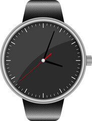 Realistic watch clipart design illustration