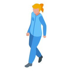 Medicine nurse icon isometric vector. Hospital care. Patient health