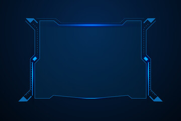 Sci fi futuristic user interface, HUD template frame design, Technology abstract background	
