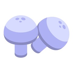 Mushroom zinc icon isometric vector. Food mineral. Iron zn