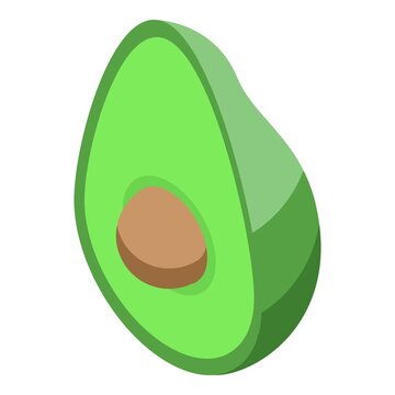 recommend clip art: Avocado fruit zinc icon isometric vector. Food vitamin. Zn nutrition