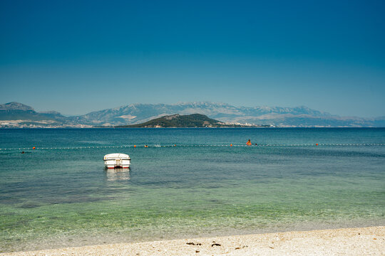 View from the little village Slatine at the Ciovo island in Croatia
