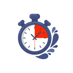 Fast time logo, stop clock speed concept, fast delivery, express and urgent services, deadlines and delay