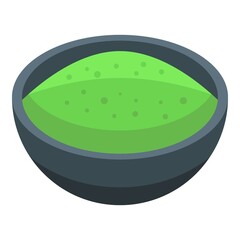 Spirulina soup icon isometric vector. Alga plant. Food seafood