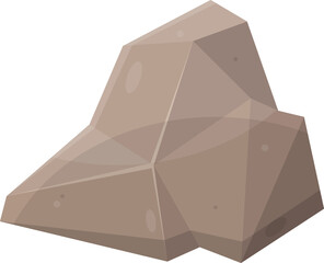 Rock stones and boulders in cartoon style