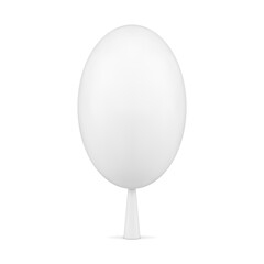 White glossy tree 3d icon vector illustration