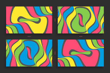  Pattern with optical illusion. Abstract striped background with ripple effect. Vector illustration.