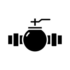 Illustration of Industrial Pipe Valve Icon