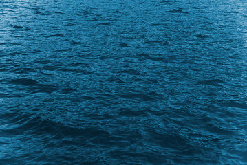 The dark surface of the blue water of the Adriatic Sea 