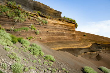 abstract lava formations in El Teide national park  Tenerife Canary islands