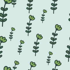 Simple little flower seamless pattern. Cute children floral wallpaper.