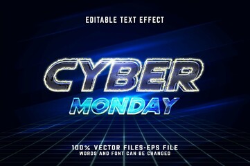 Cyber Monday Vector Text Effect Editable