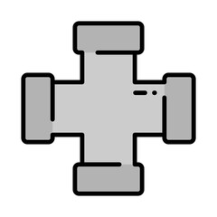 Illustration of Industrial Pipe Icon
