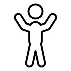 Ready defense icon outline vector. Self man judo. People fight