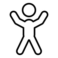 Ready fight icon outline vector. Martial attack. Kick assault