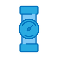 Illustration of Pressure Gauge Pipe Icon