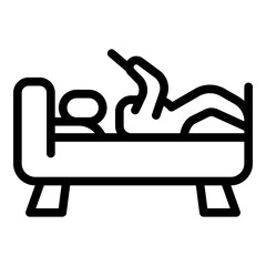 Bed comfort zone icon outline vector. Work cage. Fear success