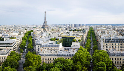 View of paris from the triumphal arch