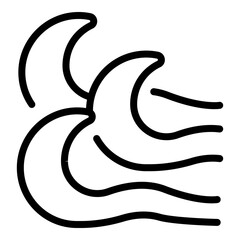 Sea wave icon outline vector. Safety water. Kid ocean