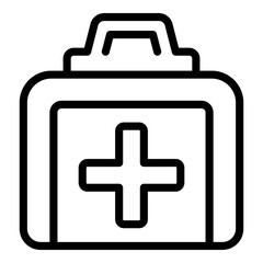 Water first aid kit icon outline vector. Safety jacket. Ocean equipment
